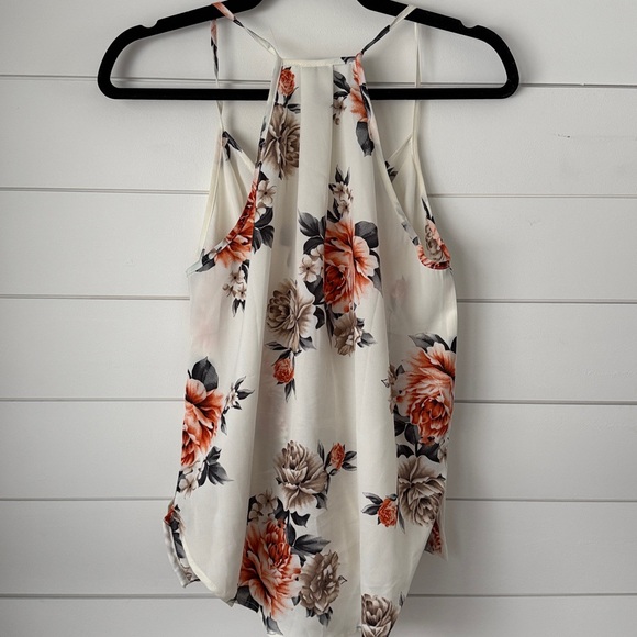 SHEIN White Floral Wrap Blouse - Picture 3 of 4